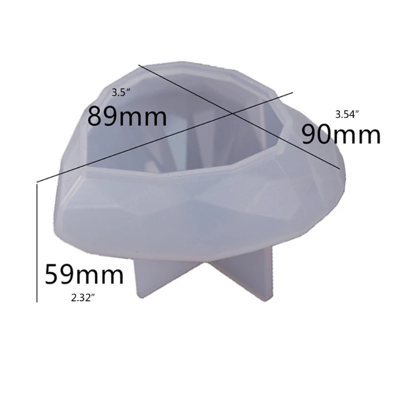 

Large Faceted Heart Resin Mold 3D Diamond Crystals Heart Resin Mold Crafts Tools M17