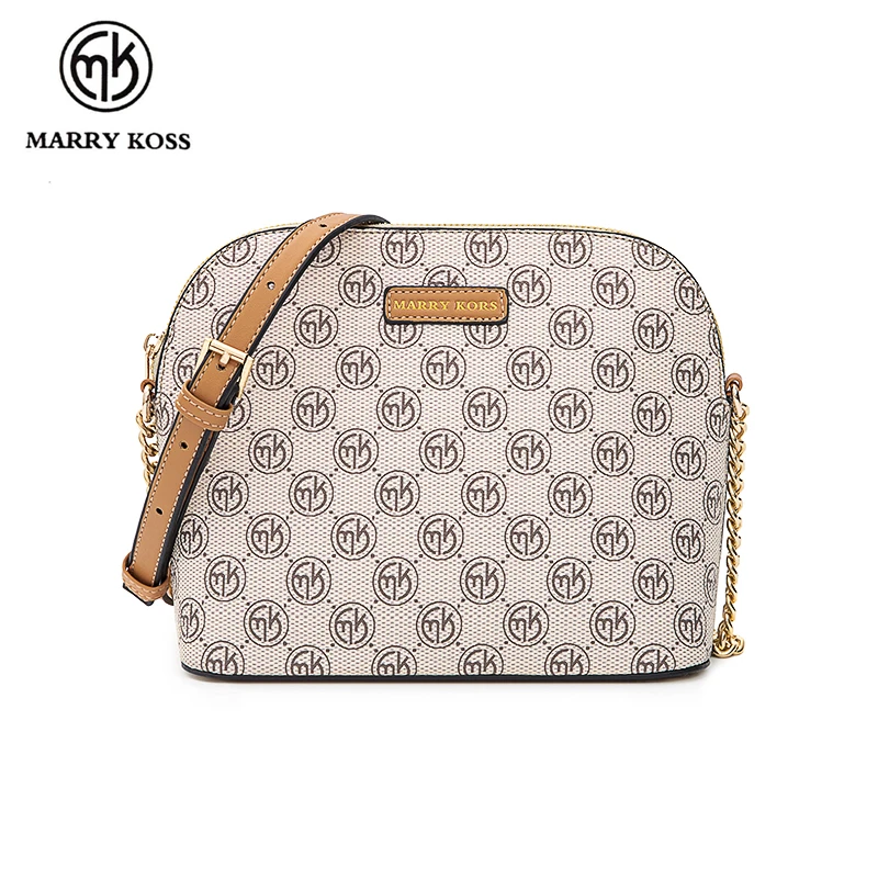 MARRY KORS кожаная женская сумка мессенджер высокого качества с цепочкой на ремне