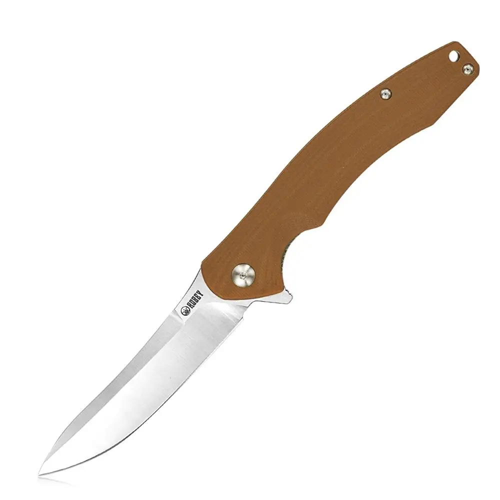 Tan KUBEY KU176 EDC Складной нож шарикоподшипник D2 лезвие G10 ручка тактические Карманные Ножи Открытый Отдых и туризм - Цвет: Tan