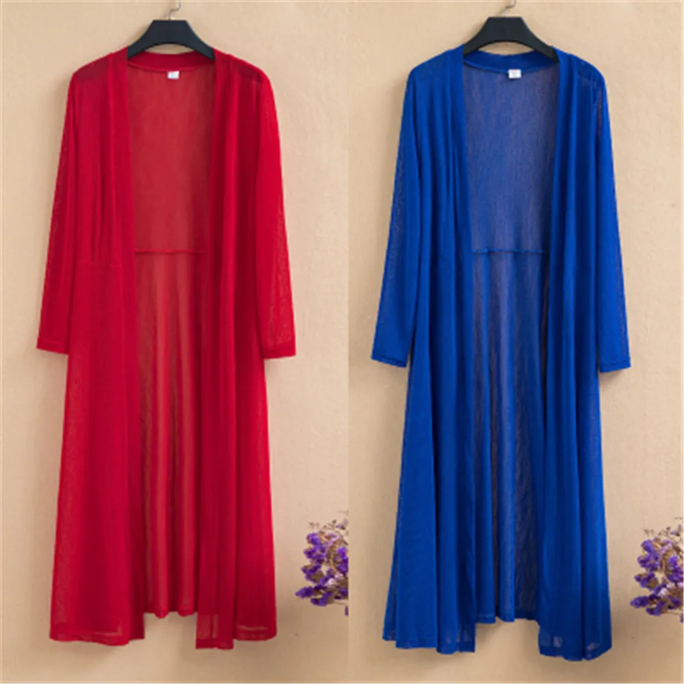 

Женский Длинный Кардиган с длинным рукавом, свободная верхняя одежда большого размера 6XL на лето и осень, 2021