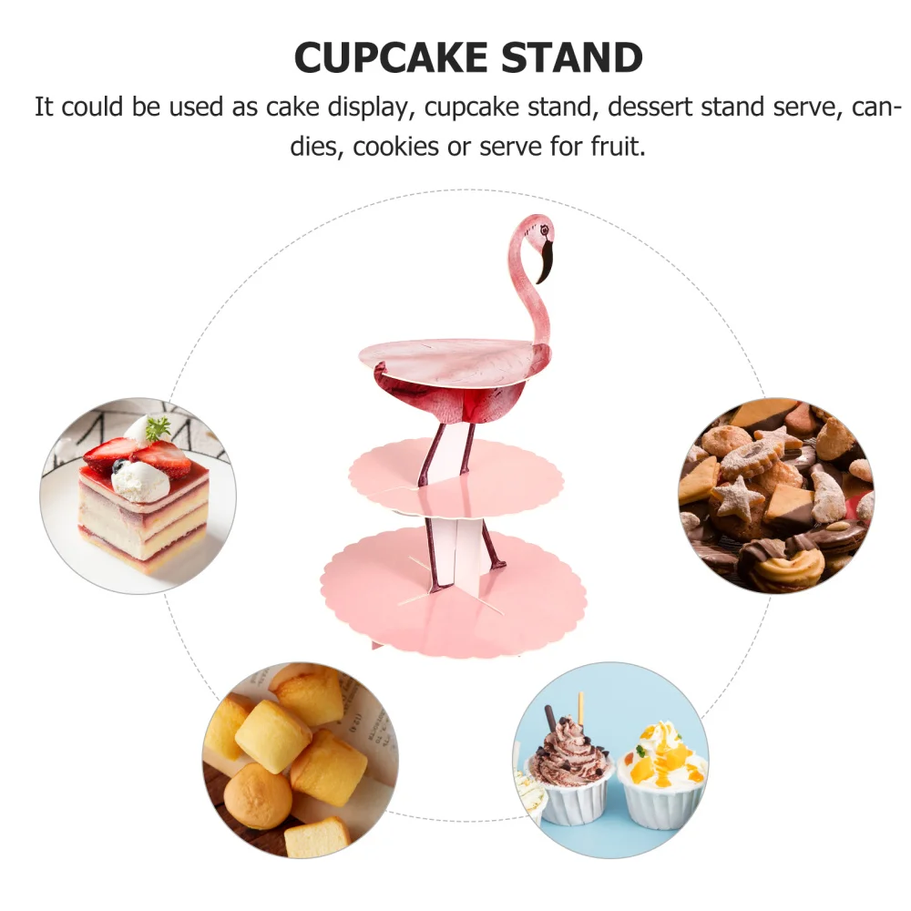 

Three-layer Cake Stand Practical Paper Cake Rack Cake Dessert Display Rack
