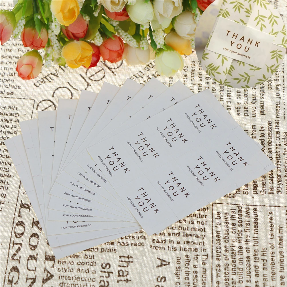 

80Pcs/Lot Thank You For Your Kindness Hand Made Cake Sealing Label Kraft Sticker Baking DIY Gift Stickers 4cm*2.5cm