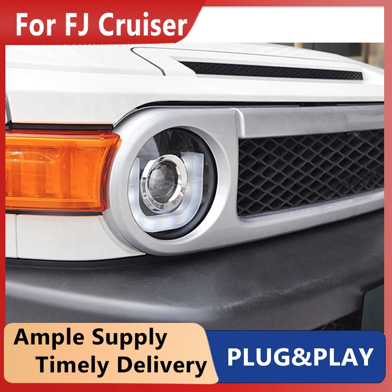 Фары для Toyota FJ Cruiser 2007-2021 фары светодиодсветодиодный U-образные ангельские глазки