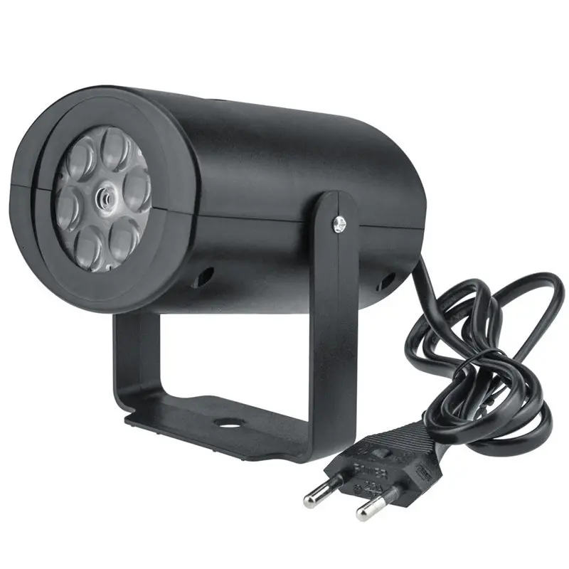 EU Plug Christmas Snow Laser Projector Outdoor LED Fairy Light Projection 12 Film Cards Holidays Wedding Christmas Decoration For Home - Emitting Color: EU Plug