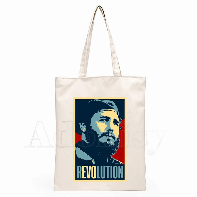 Cuba Kuba Avana Revolution Fidel Castro Che Guevara Communist Tote Bag Unisex Canvas Bags Shopping Casual Shoulder Foldable | Багаж и