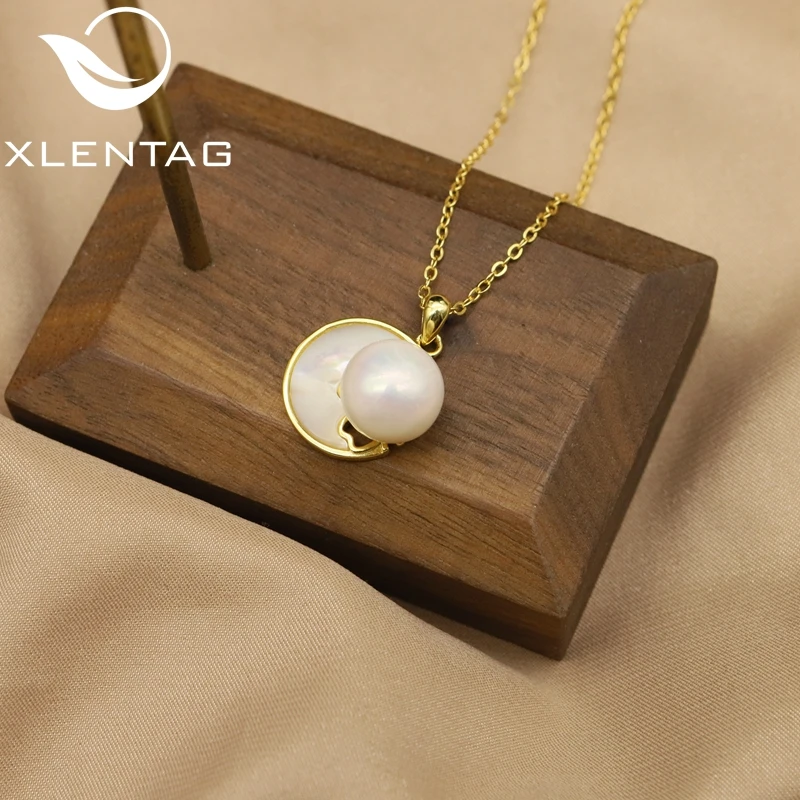 

Ожерелье xlentag Cor из серебра 925 пробы с натуральным пресноводным жемчугом женское изысканное Подарочное ювелирное изделие на День святого Ва...