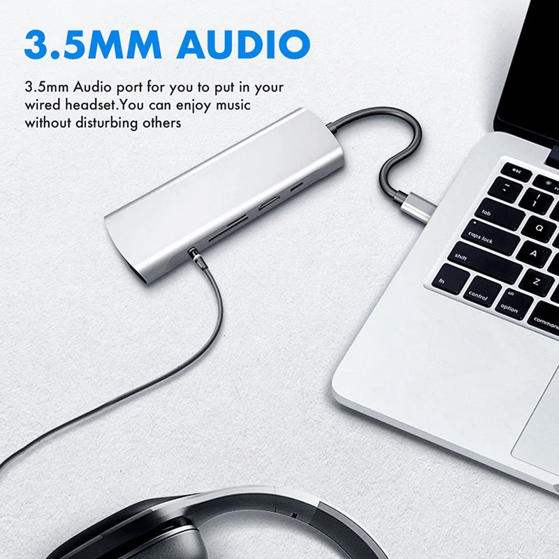 USB C концентратор док станция адаптер 10 портов s для Type к 3 0 TF/SD HDMI VAG PD LAN o порт в