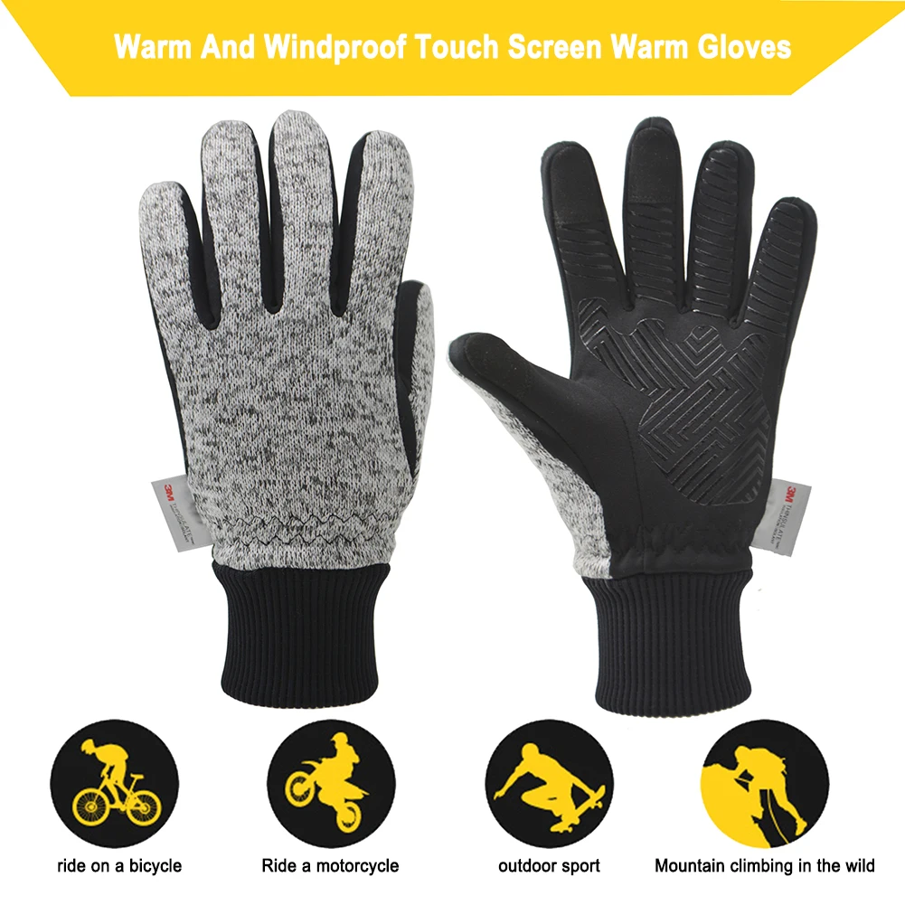 

Зимние перчатки для сенсорных экранов для мужчин, для улицы, ветрозащитные, для катания на лыжах, для холодных женщин, теплые, для бега, велос...