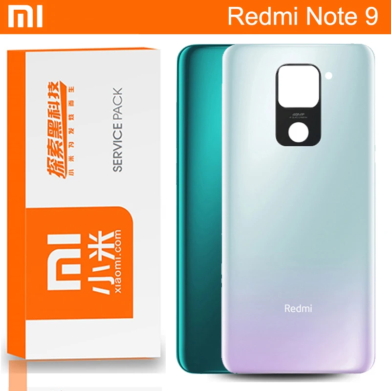 Оригинальный чехол для Xiaomi Redmi Note 9 Задняя стеклянная крышка батарейного отсека