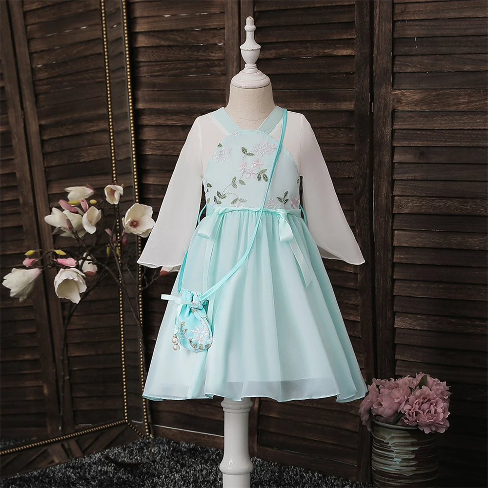 Летние Элегантные шифоновые платья из тюля для девочек Праздничное платье