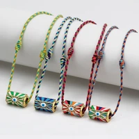 wish card 2021 multi color rope necklace for women fashion party jewelry enamel copper beads lucky eye charm womens neck choker
