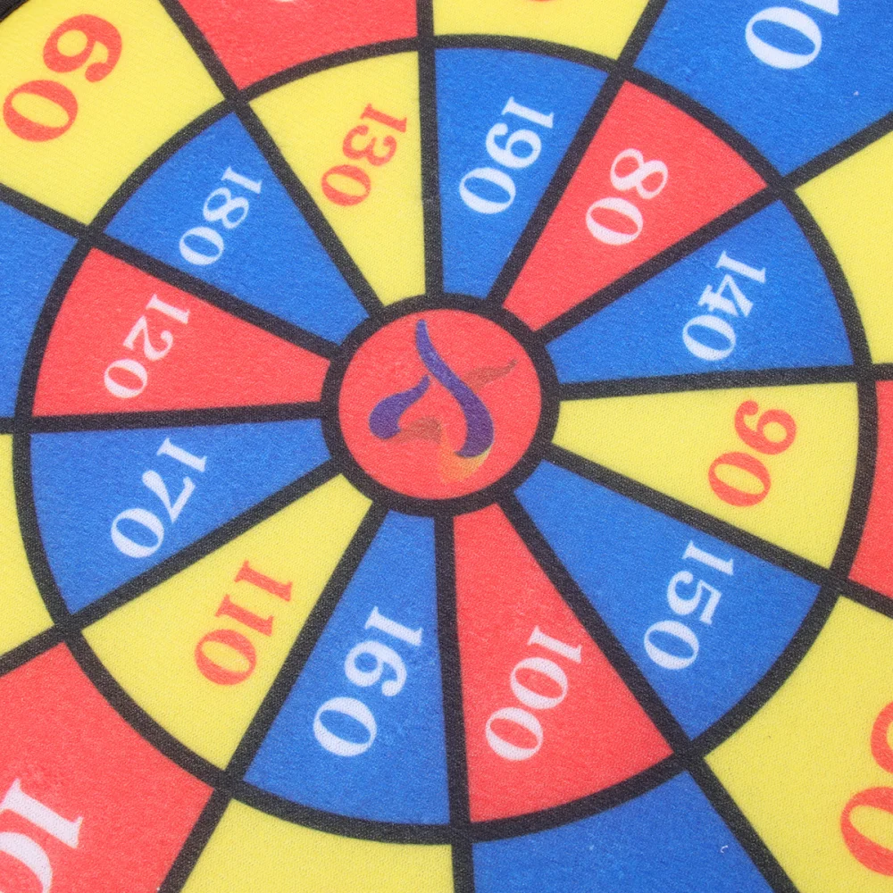 

1 Set of Flocking Dart Board with 4pcs Darts Leisure Game Dartboard Set Board Games Kids Adults Gift for Office Home Outdoor