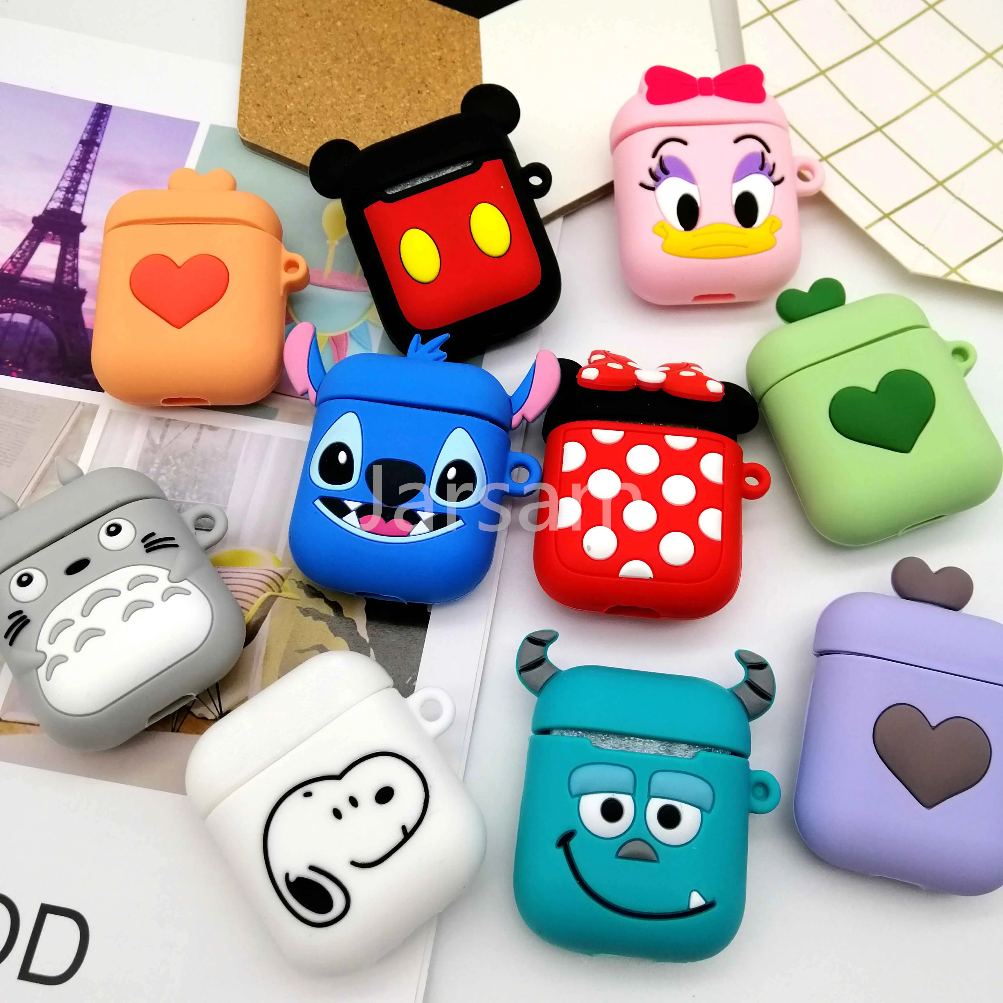 Мультяшный для airpod беспроводной Чехол для наушников для Apple AirPods 2 Силиконовый чехол для зарядки наушников Защитный чехол для AirPods