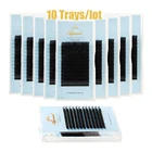 Отдельные норковые ресницы для наращивания AGUUD, 10 лотков, Натуральные Шелковые ресницы, русский объем, Классические ресницы для наращивания