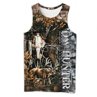 tessffel 3d printed deer hunting hunter forest animal summer vest harajuku street casual clothing top style3