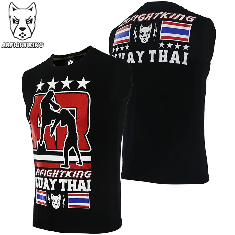 

Arfighting tking 2021 Kick футболка для занятий боксом MMA Bjj боксерские BJJ Sanda рубашки для мужчин и женщин с коротким рукавом летняя уличная майка с кругл...