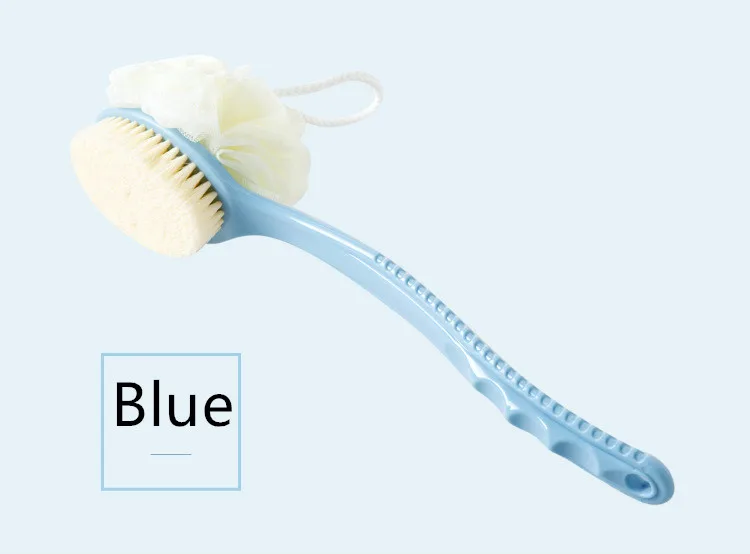 Blue FASOTY щетка для тела щетка для массажа силиконовая щетка для тела силиконовая щетка для ванной с длинной ручкой многофункциональная Массажная щетка для душа щетка для ванны - Цвет: Blue