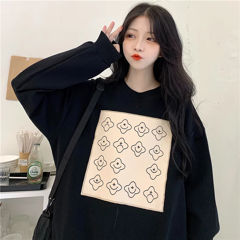 Шикарный свитер в гонконгском стиле женский свободный утепленный пуловер с