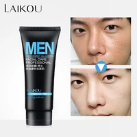 laikou mens scrub facial cleanser deep cleansing oil control face skin care blackhead acne whitening exfoliating face cleanser