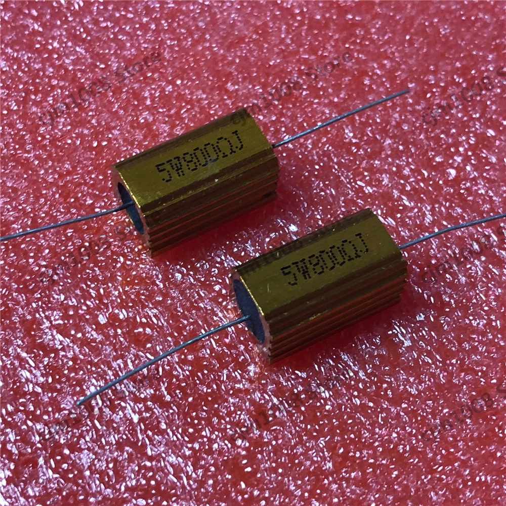 RX24 5W 800R 800RJ мощный металлический корпус золотой алюминиевый проволочный резистор