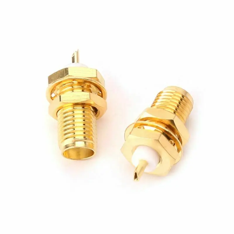 

1PC SMA-KY RF Connectors SMA Female Nut Bulkhead Handle Deck Clip Solder Adapter