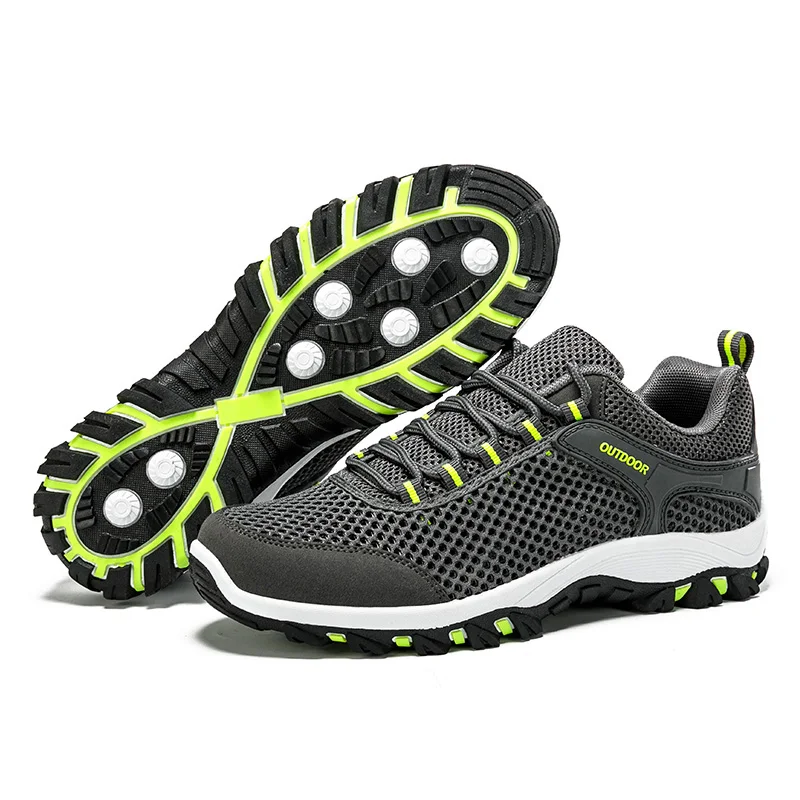 

New men's sports sneakers outdoor running comfortable breathable mesh fashion jogging elastic shock absorption