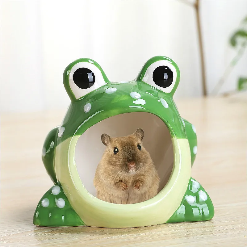 

Creative Ceramic Animal Jewelry Storage Box Hamsters Cave Ornament Nest Hamster Food Bowl Multifunction Desktop Bin Organizer