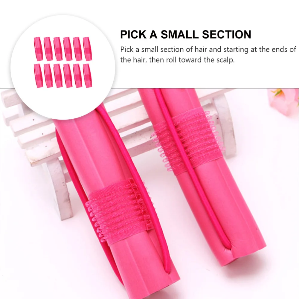 

12pcs Hair Curler Tools Sponge Self Grip Rollers Household Hair Styling Tools