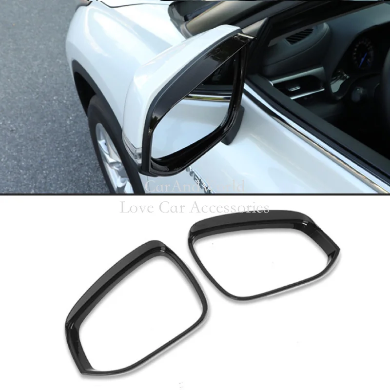 

Для Toyota Highlander Kluger 2022-2025 дверное зеркало заднего вида дождь рамка для бровей крышка ABS наклейка из углеродного волокна накладки аксессуары