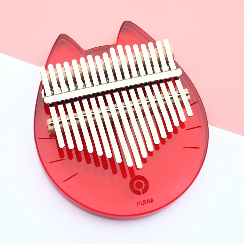 17 teclas Kalimba acricio pulgar Piano Mbira instrument ento de teclado transpartransparente Ente con sintonizador martillo + Gig Bag|Пианино|