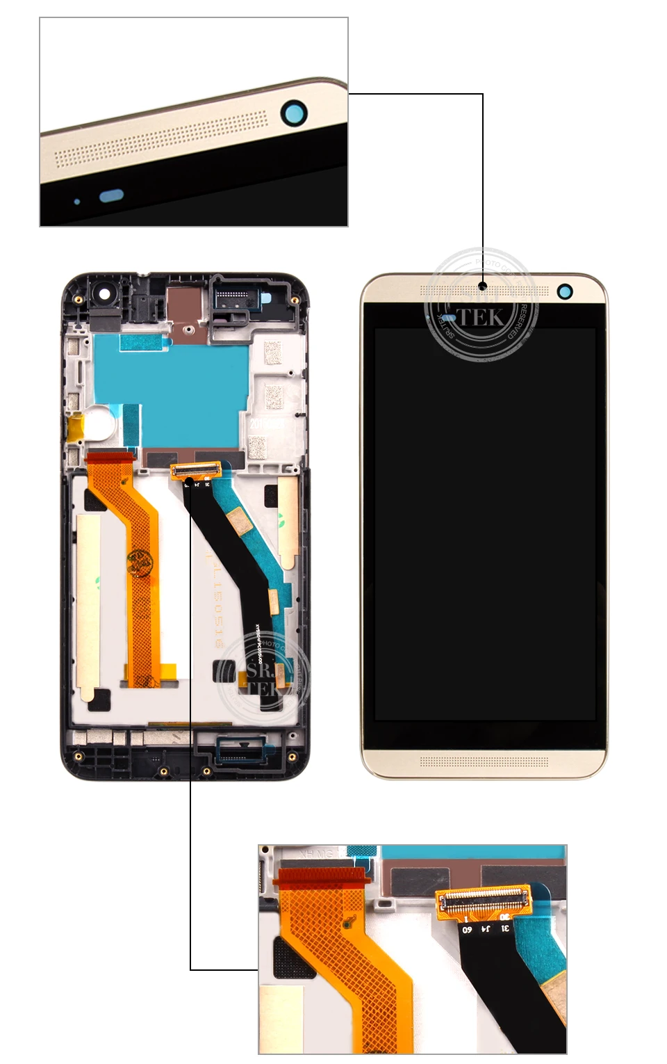 Srjtek экран для htc One E9 Plus ЖК-дисплей сенсорный дигитайзер Сенсорное стекло в сборе с рамкой 5,5 ''для htc One E9 Plus сенсорный