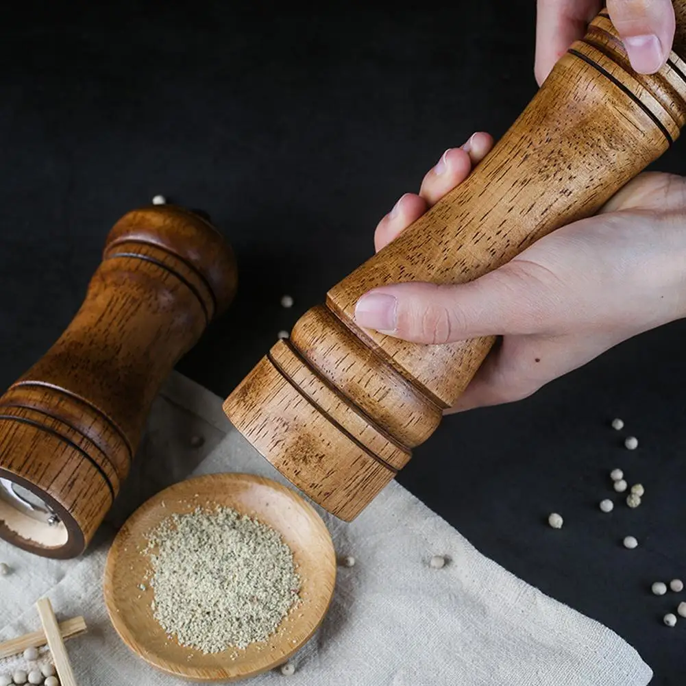 1 шт. мельница для соли и перца деревянная специй с регулируемой мощной мельницей