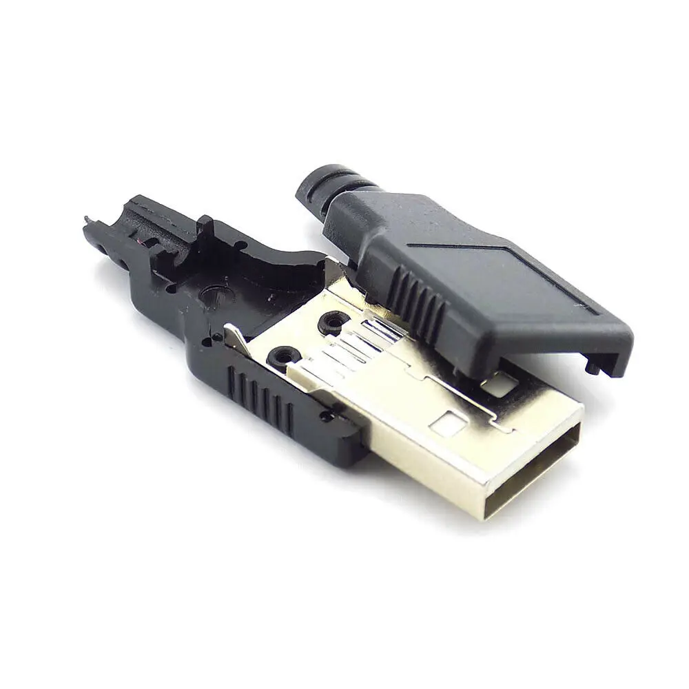100 шт./лот сделай сам USB 2 0 A штекер в сборе адаптер разъем штепсельная вилка |