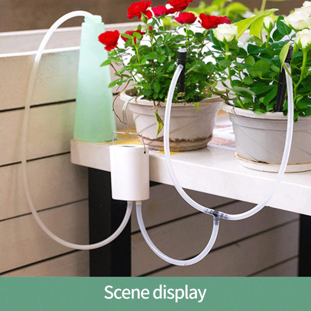 

Automatic Watering Pump Home Sprinkler Drip Irrigation Timer System White 8 Heads For Flowers Plants