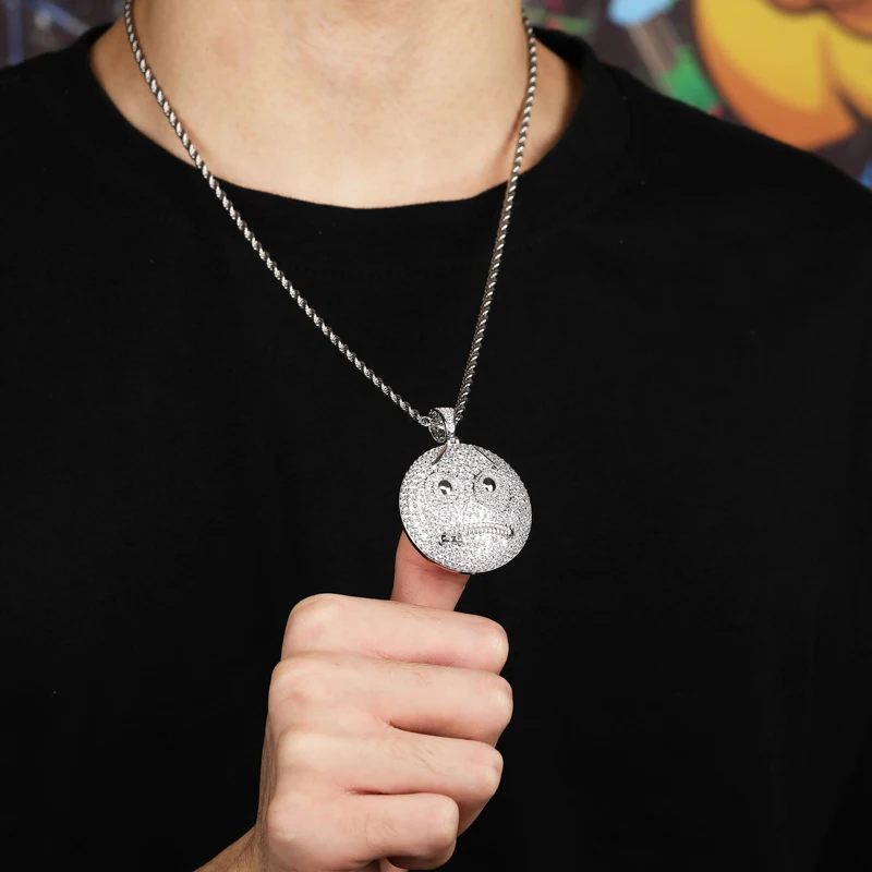 Мужская подвеска TOPGRILLZ ожерелье золотистого/серебристого цвета с фианитом в