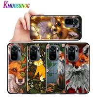 cute animal fox shockproof cover for xiaomi redmi k40 k30i k30t k30s k30 k20 10x ultra pro black soft phone case