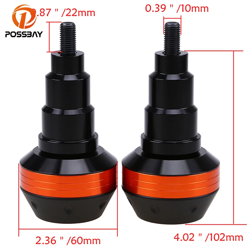 Posbay CNC алюминиевый Универсальный мотоцикл Оранжевая Рамка слайдер анти Краш Pad
