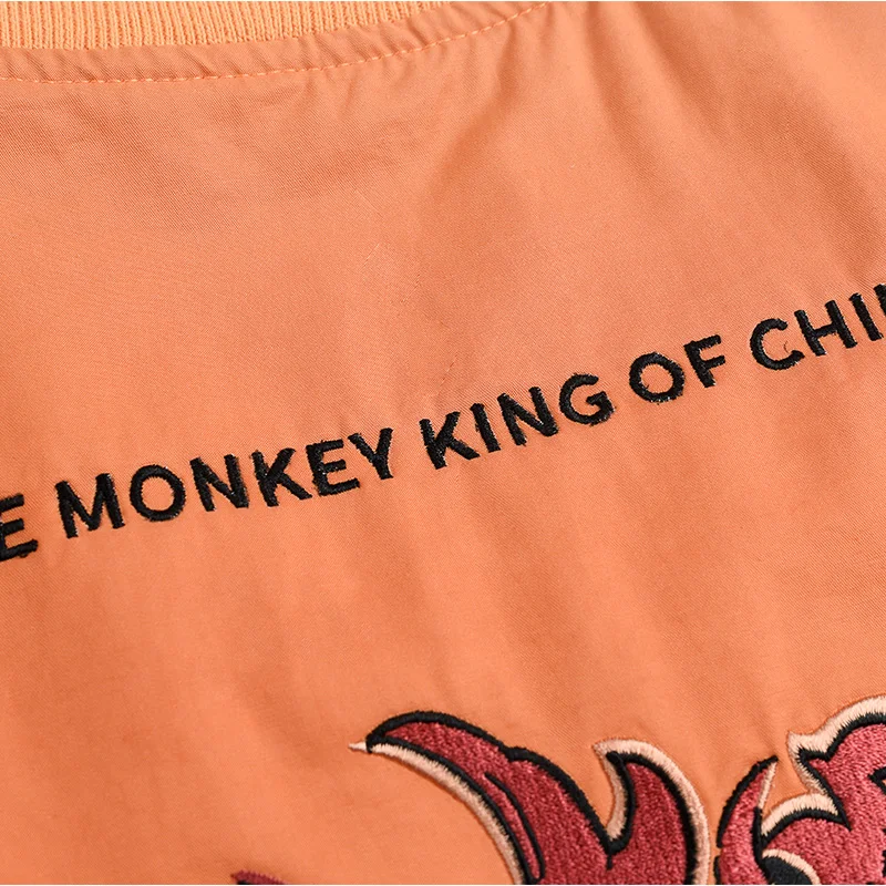 Orange Color Street Fashion Jacket Male Casual outwear Embroidery Baseball Jackets Luxury Winter clothing | Мужская одежда