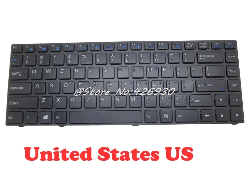 US клавиатура для CLEVO W130EV W130EW W130HU W130HV W130SV MP 10F83US 430 4303W 4301 6 80 W1300 012 1|Клавиатуры| |