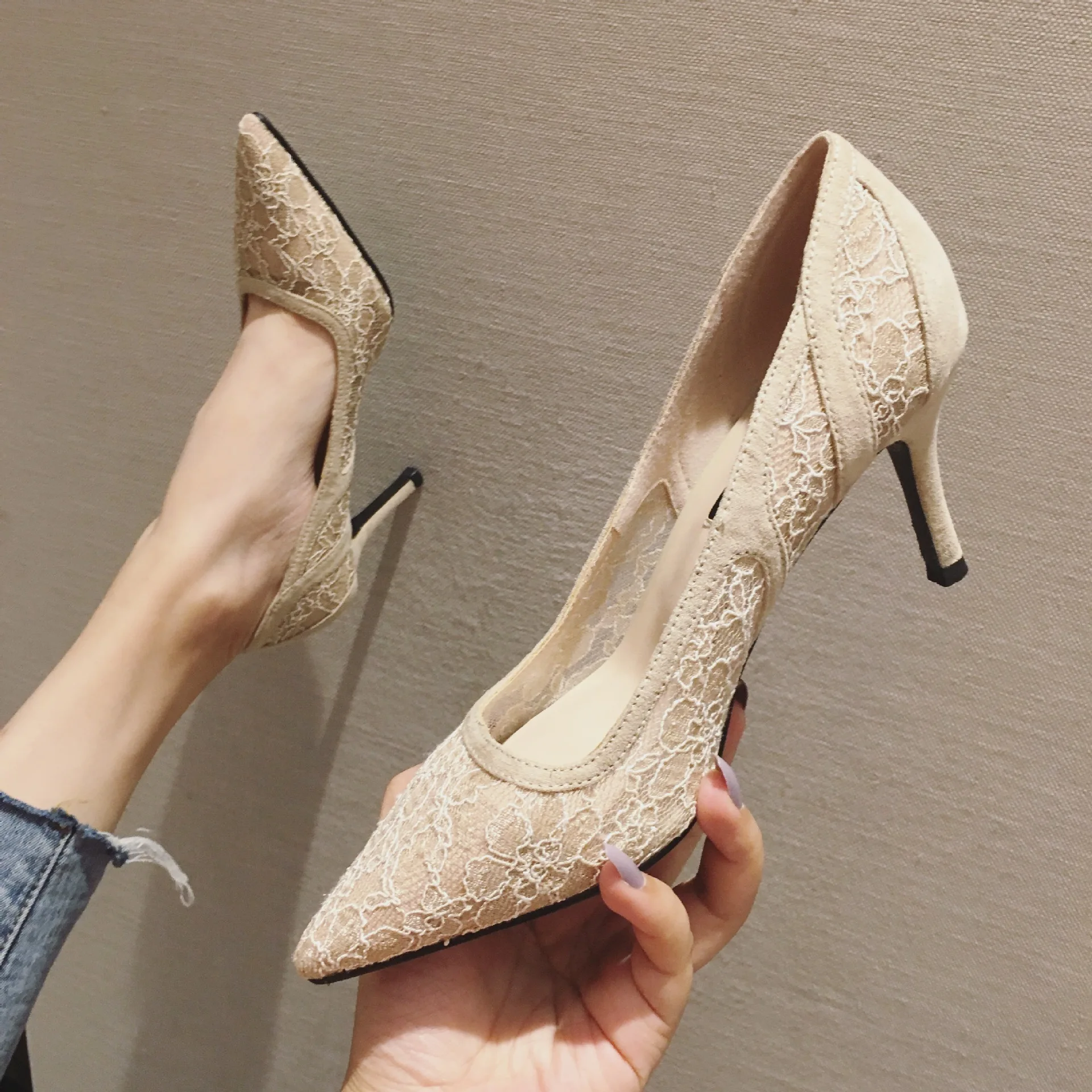 Женская свадебная обувь из сетчатого материала Разноцветные пикантные tacones без