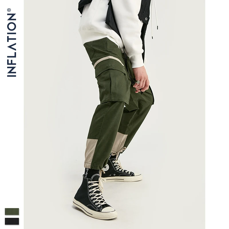INFLATION мужские брюки-карго 2020 мужская Японская уличная одежда тренировочные брюки
