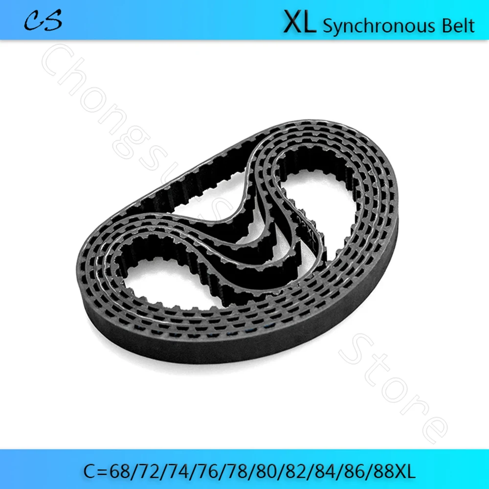 

XL Timing Belts Rubber Synchronous Wheel Belt Driving Belt 10mm Width XL68/70/74/76/78/80/82/84/86/88 Closed Loop Pitch 5.08MM