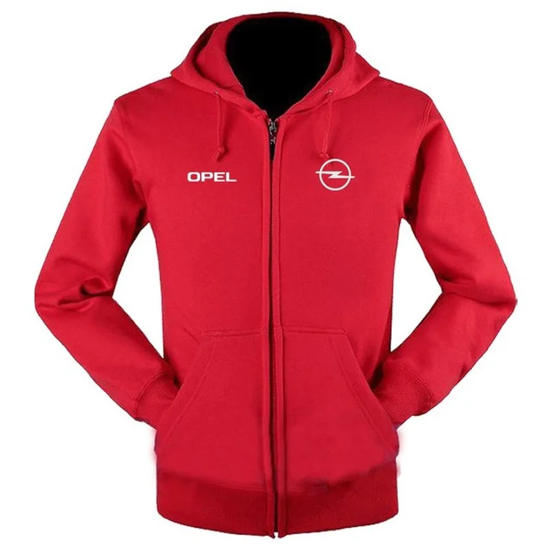 

2021 for Opel logo zipper sweatshirts coat custom 4S shop zipper hoodie jacket Fleece Long Sleeve Man's zipper Jacket Sweatshirt