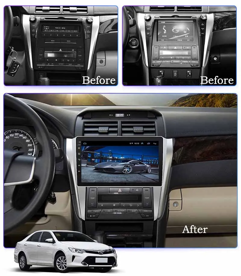 10 1 дюймов Wanqi 0 Автомобильная GPS-навигация для Toyota Camry 2015-2016 поддержка стерео аудио