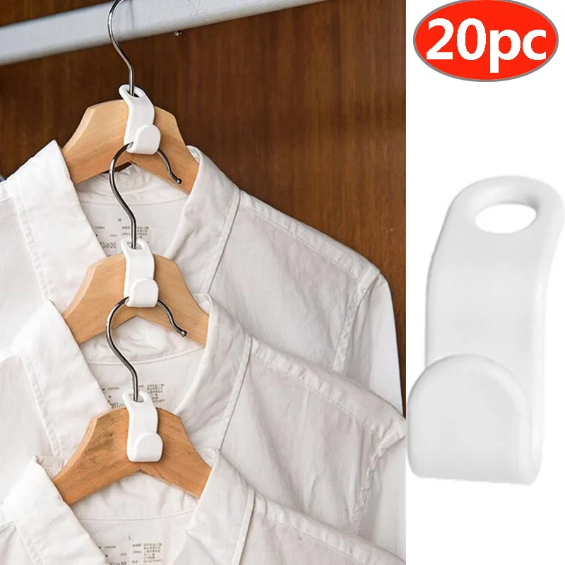 

60% Off 5/10/20Pcs Mini Clothes Hanger Connector Cascading Hooks Wardrobe Closet Organizer Home Accessories Hooks for Hanging