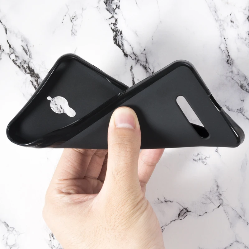 Black Soft Silicone Деревянный зернистый кожаный чехол для телефона для TP-LINK Neffos Y5 флип-чехол-книжка для TP-LINK Neffos Y5 деловой Чехол Мягкий силиконовый чехол - Цвет: Black Soft Silicone