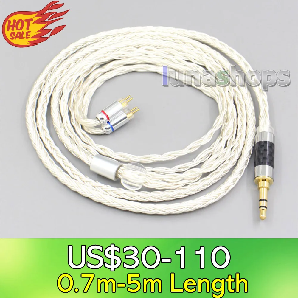 LN007219 16 Core OCC посеребренный кабель для наушников 0 78 мм BA Custom Westone W4r UM3X UM3RC JH13 High Step |
