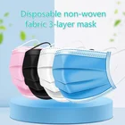 Одноразовые маски, Бесплатная доставка маски, 3-слойные фильтрующие маски для лица и рта, дышащие защитные, 100 шт.