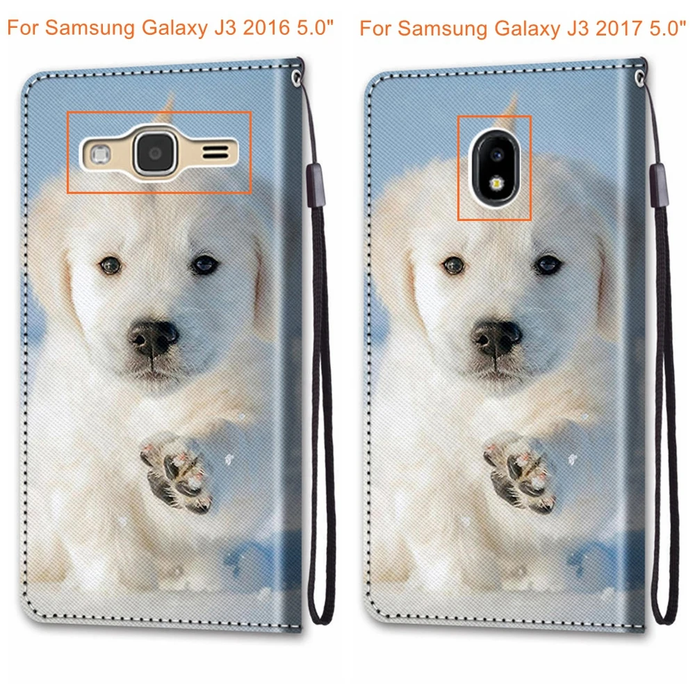 Чехол-книжка для Samsung Galaxy J3 J5 J7 2016 кожаный 2017 чехлы телефонов кошелек подставка