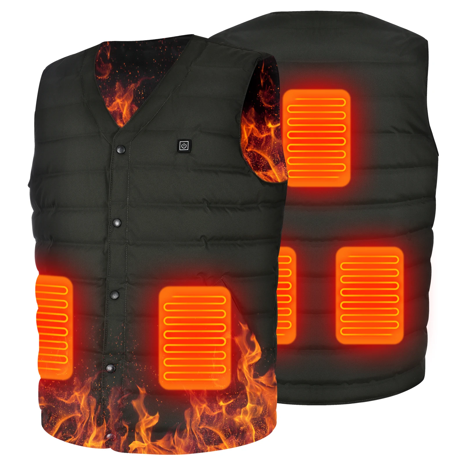 

Жилет с подогревом, моющаяся с USB-зарядкой